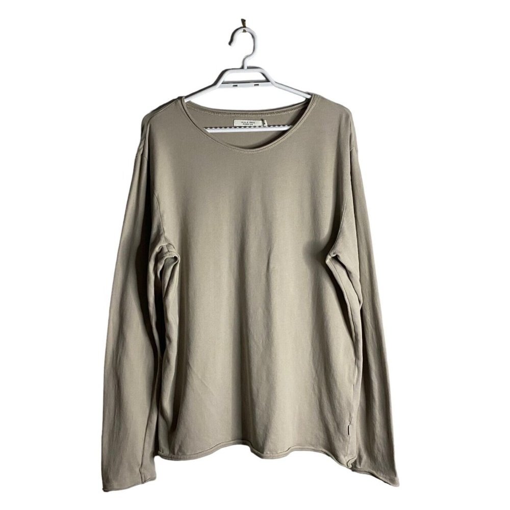 Jack and Jones Men's Tan Soft Knit Crewneck Sweatshirt